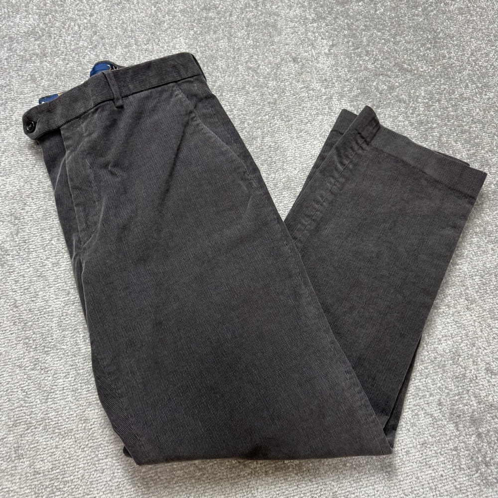 Lauren Ralph Lauren Corduroy Pants 33x29 Gray Hunting Dog Liner